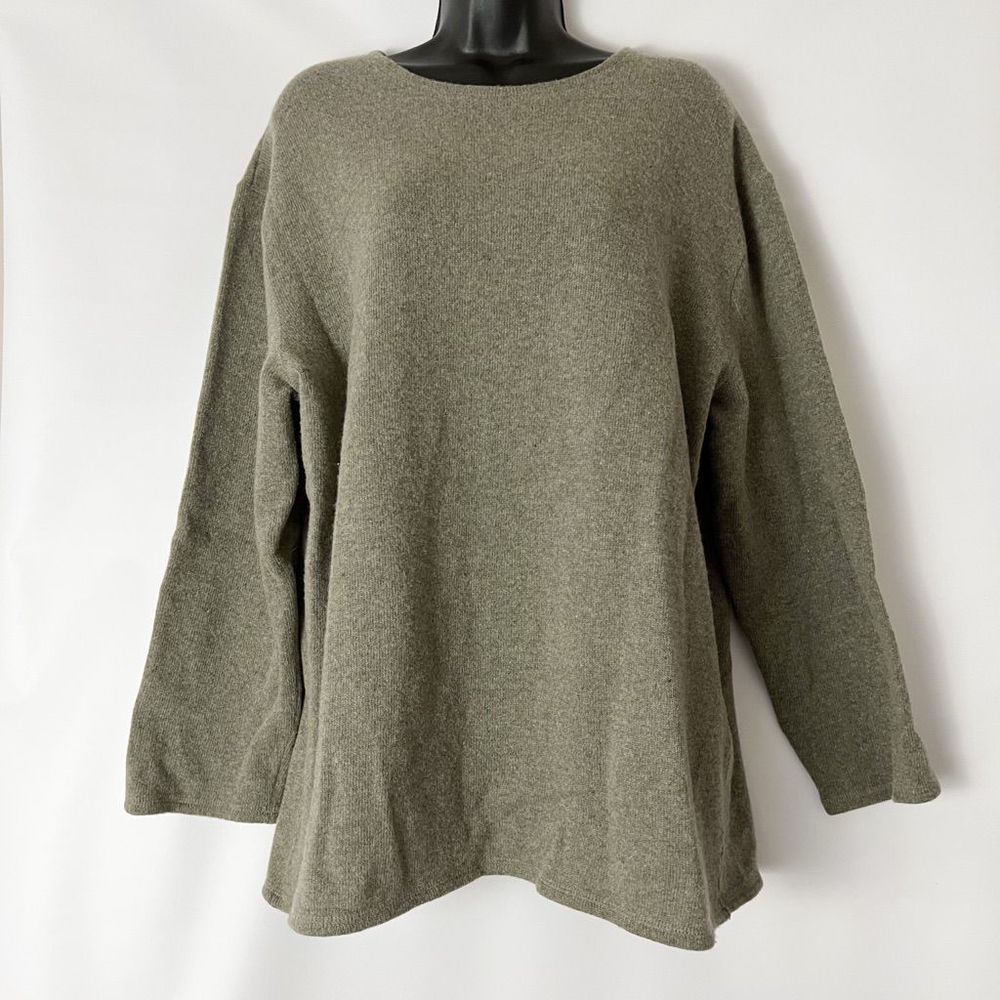 Tehen Wool Blend Sweater Green Size 2